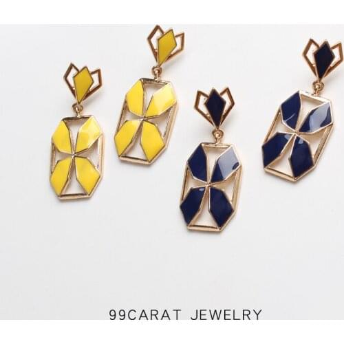99 carat candy geometric design sense Earrings female personality fashion student earrings earrings vt
