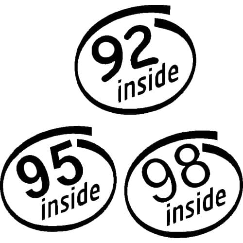 Fuel Tank Cap Sign 92 , 95 , 98 inside Art Decor Decals Car Stickers Waterproof Removable 11*10CM T-00023