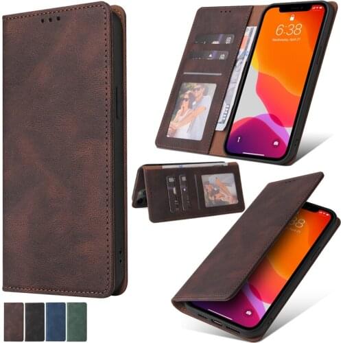 Ultra Thin PU Leather Wallet Case for Samsung Galaxy A01 A02 A02S A10 M10 A10S A11 A12 A20S A20E Flip Cover Strong Magnetic Etui