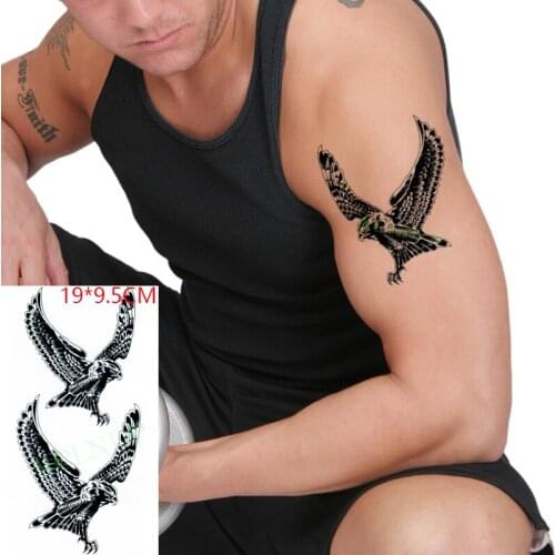 Waterproof Temporary Tattoo Sticker Flying Eagle Bird Animal Fake Tatto Flash Tatoo Leg Arm Hand for Men Women