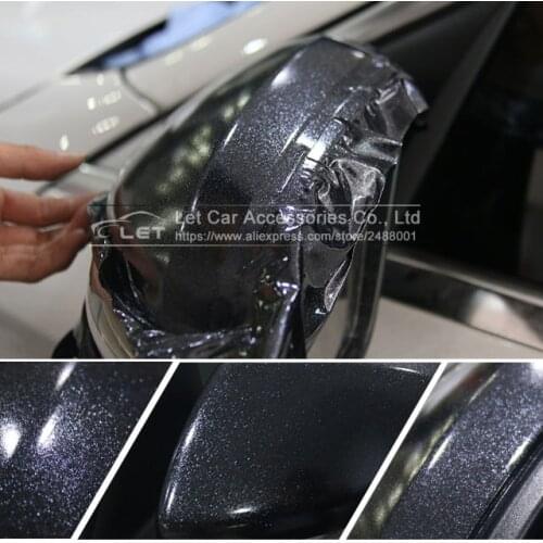 Premium High glossy black Diamond pearl glitter wrapping vinyl film Glossy red diamond glitter car sticker