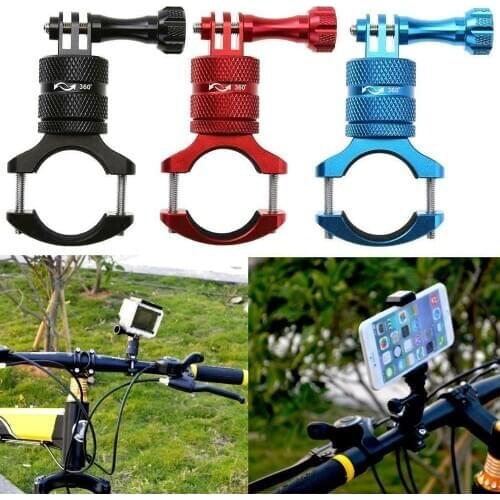 Aluminium Alloy Bicycle Motorcycle Handlebar Mount Holder Clamp For GoPro Hero