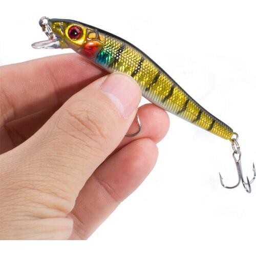 1PCS SEALURER Minnow Hard Bait Fishing Lures 5 Colors You Can Chose With 3D Eyes 8cm5.5g