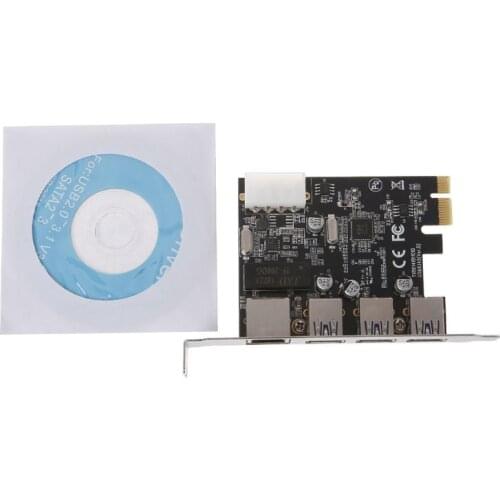 1 Set 1000M Gigabit Ethernet Network Card PCI-E Multi I/O Controller USB3.0 3 Ports