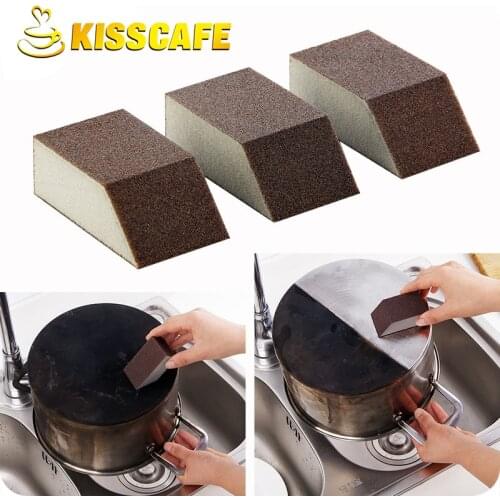 1 Pcs/2pcs Alumina Emery Strong Magic Sponge Cleaning Brush Dish Bowl Washing Sponge Kitchen Pot Pan Window Glass cleaner tools
