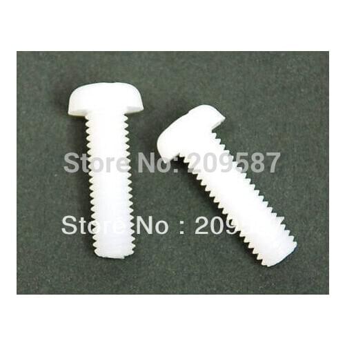 100pcs M5 x 25mm x 0.8mm Cross Cylinder Cap Nylon Screw Standoff PCB