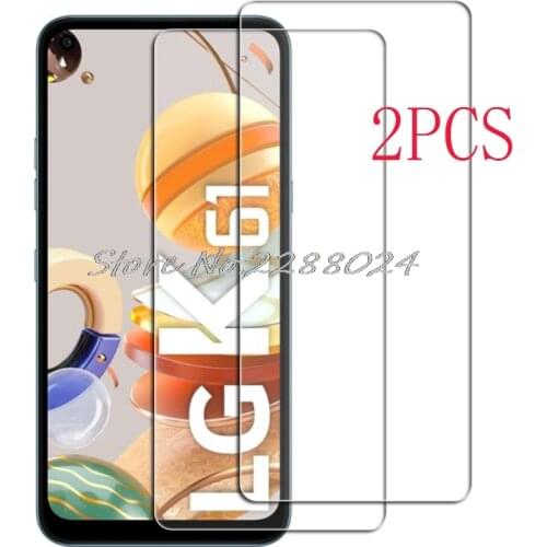 2PCS FOR LG K61 Tempered Glass Protective On LGK61 LMQ630EAW, LM-Q630EAW, LM-Q630 Screen Protector Film Cover