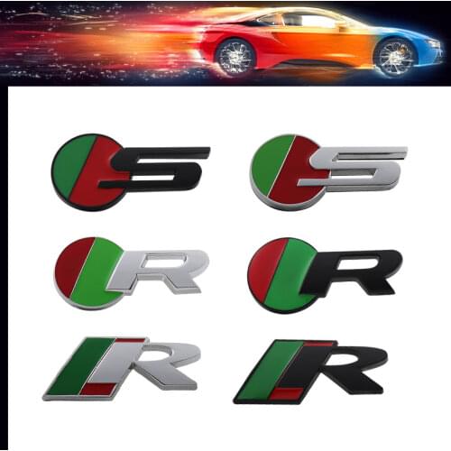 3D Premium R S Logo car Fender trunk Rear Bonnet Decal Emblem Badge Sticker for Jaguar X-TYPE F-TYPE S-TYPE XE XF XJ XK XJR XFR