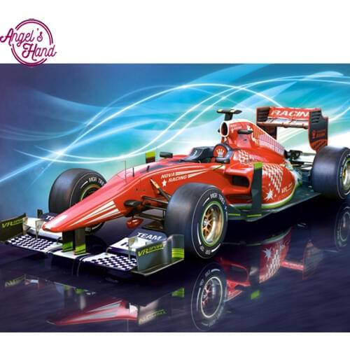 5D DIY diamond embroidery red Racing car diamond painting Cross Stitch full drill Rhinestone mosaic home decoration