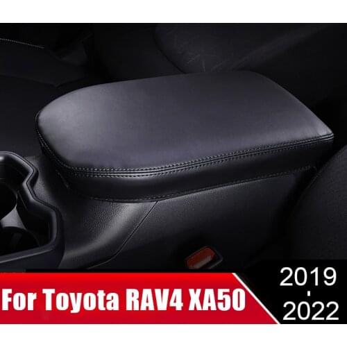 Car Central Container Armrest Box PU Leather Content Box Cover For Toyota RAV4 RAV 4 2019 2020 2021 XA50 Protective Accessories