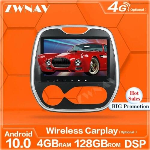 Wireless 128GB Carplay Android Player For Renault Capture CLIO 2011 2012 2013 2014 2015 2016 GPS Audio Radio Stereo Head Unit