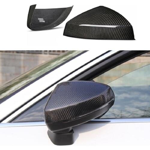 Add On Style Dry Carbon Fiber Mirror Covers Fit For Audi A3 8V S3 RS3 Rear View Mirror Covers With & Without Lane Assist 2014-19