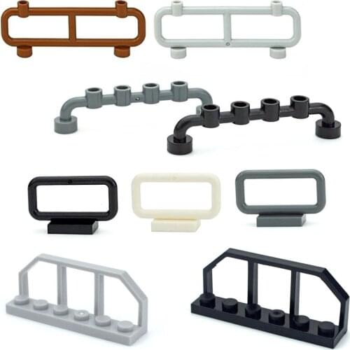 DIY Assembles Particles 6140 2486 6187 Technical MOC Parts Rails Track Fence Guardrail Panel City Accessories Building Blocks