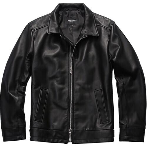 H30 Rock Can Roll Read Description! Asian Size Mens Good Quality Stylish Genuine Sheep Leather Jacket
