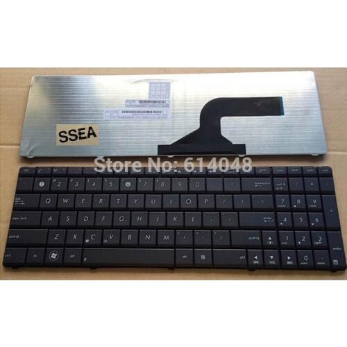 SSEA New US Keyboard For Asus K73E K73S K73 K54C A52D K52JU K52JR A52DE A52F N53SN N53SV black Keyboard