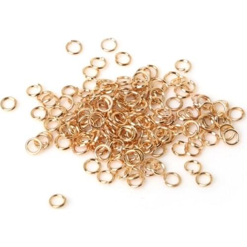 Approx 1100pcs/lot Hot Sale 0.5*3MM KC Gold Plated Jump Rings Single& Loop Open Split Rings for Jewelry Findings Connector