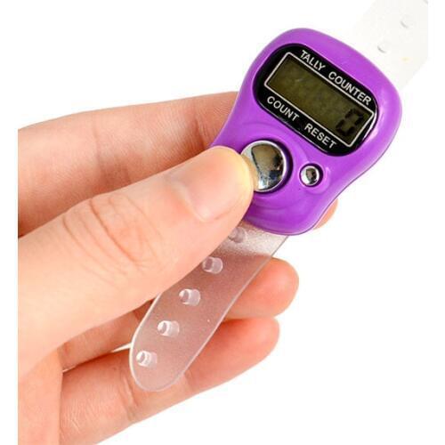 Mini Digit LCD Digital Golf Finger Hand Ring Stitch Marker Row Tally Electronic Counter Clicker For Sewing Knitting Weave Tool