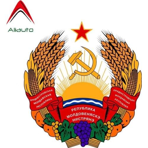 Aliauto Fashion Car Sticker Transnistria Russia Coat of Arms Accessories Vinyl Decal for Volkswagen Renault Opel Audi,12cm*12cm