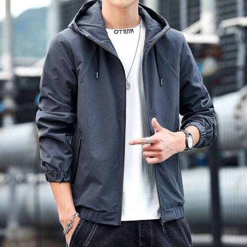 Men jacket autumn new Korean version of the trendy sports casual jacket mens students windbreaker zipper coat brand clothing