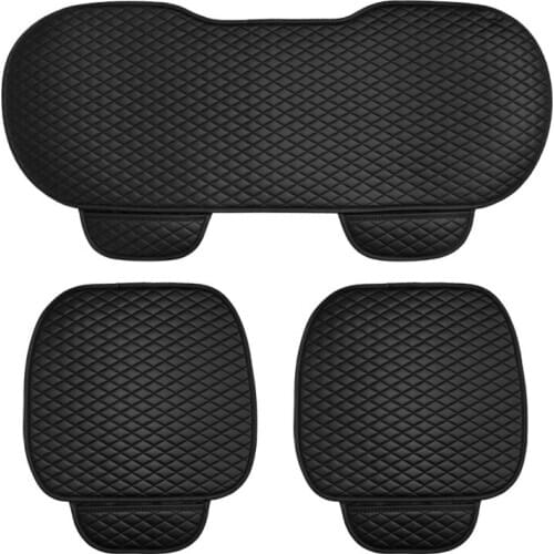 Leather car seat three piece set four seasons general single car mats summer seat cushion