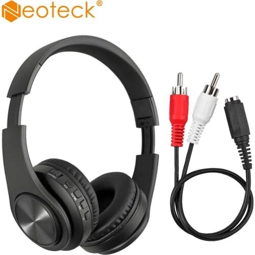 Neoteck 2.4G Wireless Headphones for TV Rechargeable Wireless Headset with 2.4G RF Transmitter Dock Digital Optical/ 3.5mm In