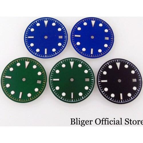 Nologo Blue/Green/Black Watch Dial 30.5mm fit NH35A NH36A ETA 2824 2836 MIYOTA 8215