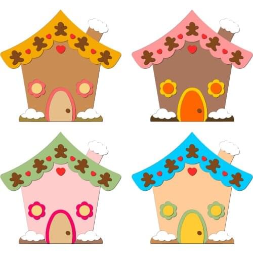 New house Pendant puzzle Wooden Dies Cutting Dies Scrapbooking /Multiple Sizes V8413 Compatible with most die cutting machines