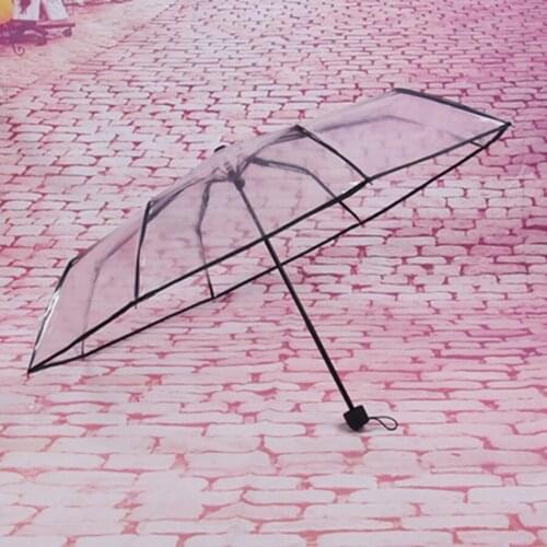 Clear Umbrella Rainbow Automatic Kids Transparent Umbrella Folding Child Girls Japanese Umbrela Men Baby Cute Small Hediyelik 89