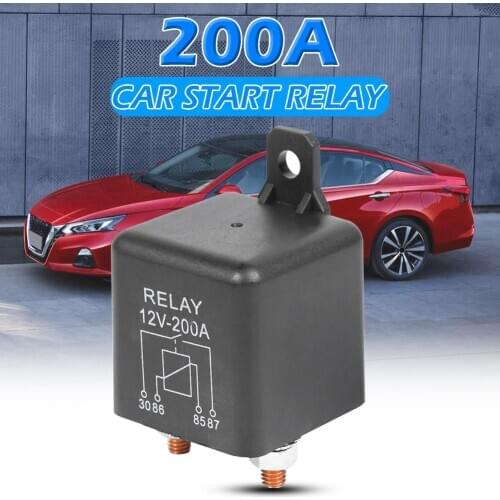 12V 200 Amp Heavy Duty Split Charge/Winch Relay for Car Van Boat 4 Pin 2.4W long time work 70*45*45mm