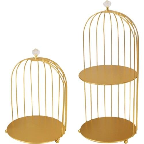 Luxury Metal Desk Organizer Cake Cupcakes Serving Cosmetics Makeup Display Bathroom Rack Holder