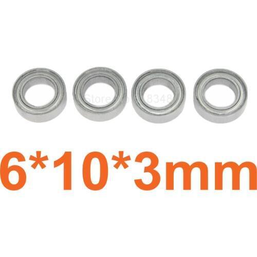 4pcs RC Ball Bearings 6x10x3mm For HPI Traxxas Associated Tamiya Kyosho Axial RC Car Upgrade Parts