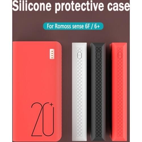 Silicone Case For Romoss sense 6F 6+ power Bank Anti-collision anti-skid protective cover For Romoss sense 6+ Accessories