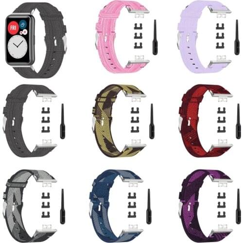 Replacement Nylon Watch Band Wrist Strap for -HUAWEI Watch Fit Smart Watch 77HA
