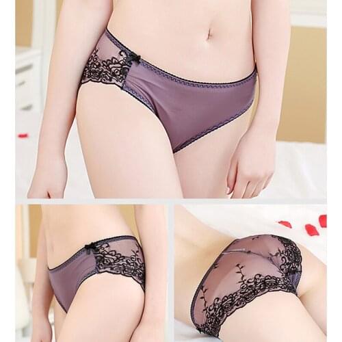 Womens Sexy Lace Panties Seamless Cotton Breathable Panty Fashion Low Waist underwear intimates Floral Briefs Underpants