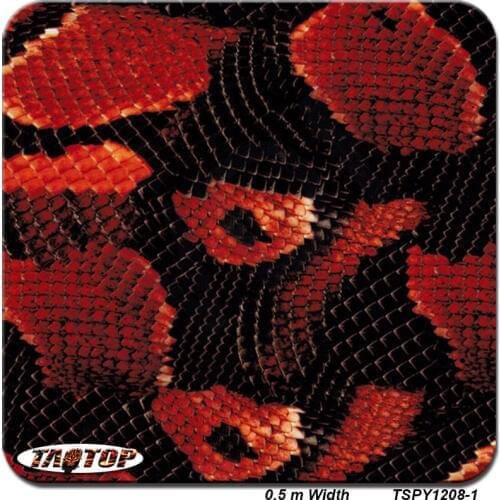 TSPY1208-1 popular pattern red snake skin Hydrographic Film PVA Water Transfer Printing Film
