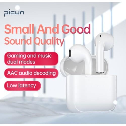 Picun MusicPods TWS Bluetooth Earphone Touch Control Wireless Gaming Headset Sports Headphones Waterproof And Sweatproof Earbuds