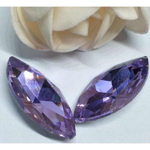 Crystal violet Horse Eye Pointback Crystal Glass Sewing Rhinestones DIY Woman Jeans Woman and Wedding Dresses Multiple Models