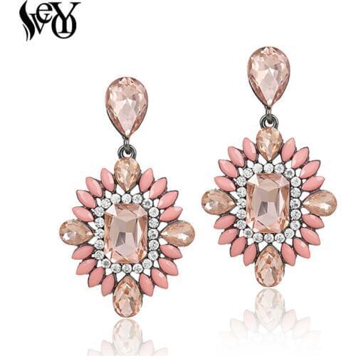 VEYO Acrylic Crystal Earrings For Women Vintage Earrings Classic High Quality Brincos Pendientes