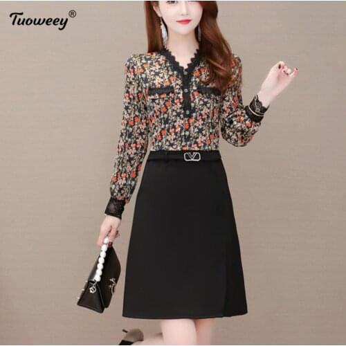 Plus Size Women office Mini Dress Autumn Black Mesh Patchwork See-Through long Sleeve pocket Elegant work Dress