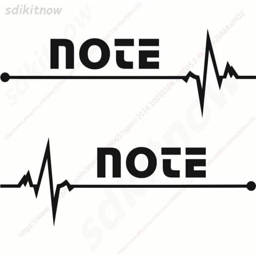 1pair New 7x20cm Heart Car Sports Decal Sticker Styling Windows Door Decoration For NISSAN NOTE E11 E12 2008 2014 accessories