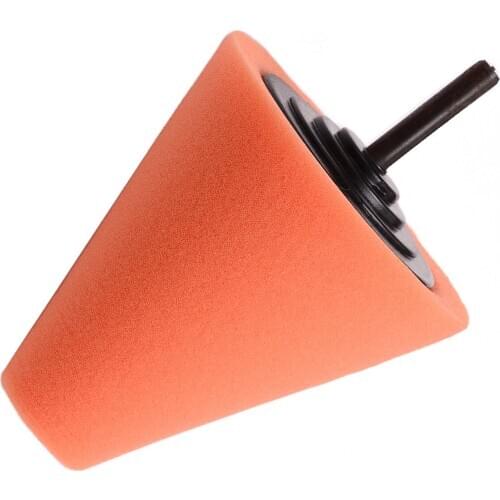 1pc Car Wheel Hub Polish Buffing Shank Polishing Tool Foam Sponge Cone Shape Pads for Automotive Wheel Polishing Random Color