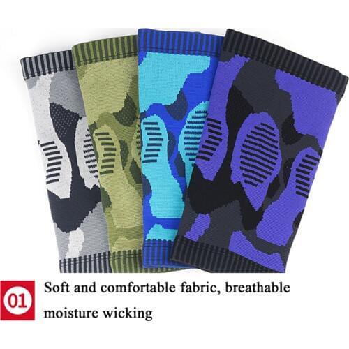 1pc Knee Pad Anti-slip Compression Breathable Knitted Leg Protector Outdoor Gym Running Basketball Fitness Support