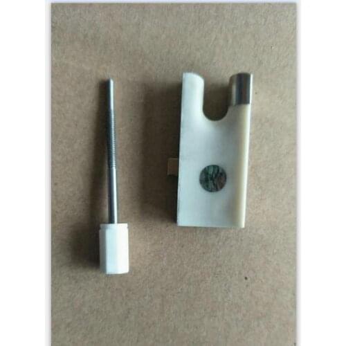 1pc Top grade violin bow frog 4/4 bone copper mounted