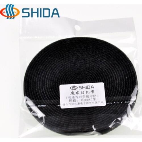 1cm*10 meters Colorful Reusable Nylon Magic Tape Sticks,Back to Back Hook Loop Cable Ties Tidy Straps Organiser Free Shipping