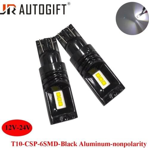 10PCS Car styling high lumen LED 194 168 T10 W5W 6SMD CSP LED Chip Car Interior Lights Reading Map Dome Lamp Auto Bulb 12V-24V