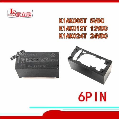 10PCS/lot 100%Original New Relay K1AK005T 5VDC K1AK012T 12VDC K1AK024T 24VDC K1CK005W K1CK012W K1CK024W 16A 6PIN/8PIN