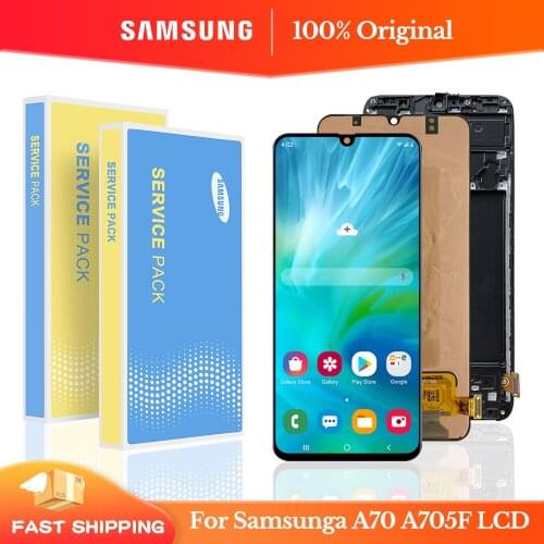 100% ORIGINAL 6.7'' Display For Samsung Galaxy A70 LCD A705 A705F SM-A705MN Display Touch Screen Digitizer Assembly Replacement