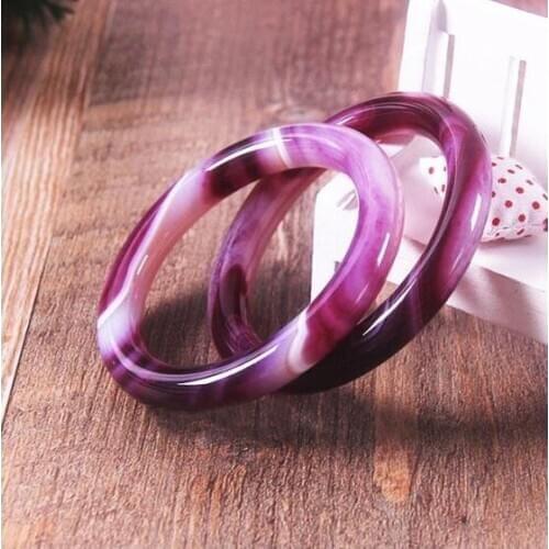 100% real jade bangles 7A blue chalcedony wome bracelet bangles jade amethyst bangles