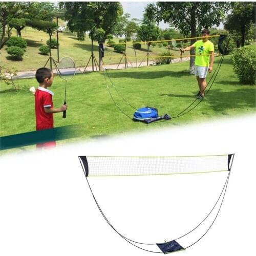 300cm Portable Outdoor Indoor Standard Nylon Badminton Net Frame Support Tennis Volleyball Training Square Mesh Net with Stand