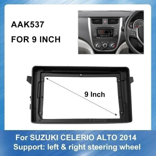 9 Inch 2Din Car Radio Stereo Receiver Fascia For-Suzuki CELERIO Alto 2014 Car Audio Panel Dash Mount Trim Installation Kit Frame